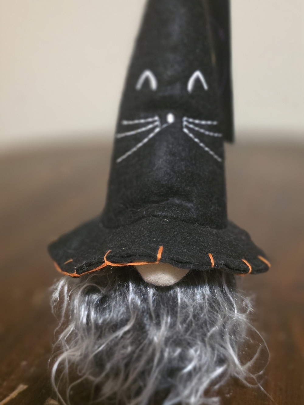 Black Cat Witch Gnome Decor